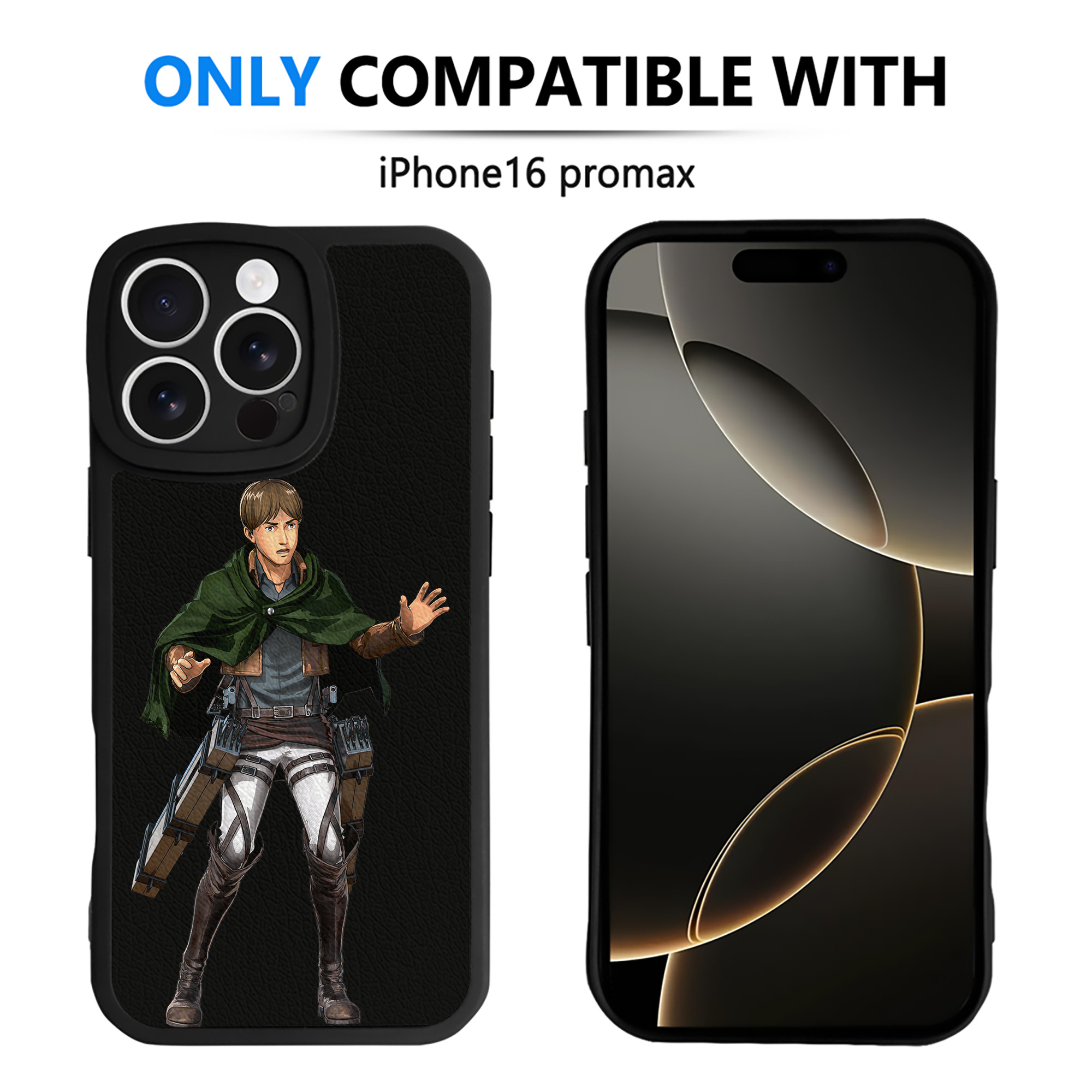 （画像用） 進撃の巨人 Attack on Titan 【iPhone 16シリーズ対応】シリコンスマホケース（レザー調） 材質：シリコン